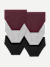 Women's Seamless High Rise Brief 6-Pack - Burgundy Grey Black Mix L