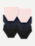 Women's Seamless High Rise Brief 6-Pack - Navy Blush Pack L