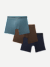 Men's Soft Flex Boxer Brief 3-Pack - Navy Oak Mix L