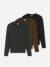 Men's Merino Wool Blend Crew Neck Long Sleeve T-Shirt 3-Pack - Elm Canteen Black Mix L