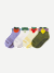 Toddler Fruits & Veggies Calf Sock 4-Pack - picnic mix L [9889]