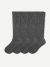 Men's Dress Knee High Sock 4-Pack - Solid Charcoal