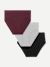 Women's Seamless High Rise Brief 3-Pack - Burgundy Grey Black Mix L