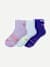 Women's Running Quarter Sock 3-Pack - glacier blue mix L [10185]