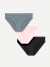 Women's Seamless Bikini 3-Pack - Fog Pink Black Mix L