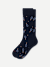 Dress Calf Socks - Navy Racquet L [10078]