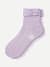 Wicked Ruffle Quarter Socks - pastel lavender L [10046]