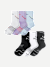 Women's Running Half Calf Sock 6-Pack - lavender blue core mix L