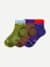 Merino Wool Blend Hiking Quarter Sock 3-Pack - Lava Olive Mix L