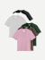 Women's Pima Cotton Crew Neck T-Shirt 6-Pack - Mauve Stripe Mix L