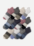Men's Tri-Block Ankle Sock 12-pack - Charcoal Navy Mix L