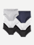 Men's Cotton Modal Blend Flyless Brief 6-Pack - White Grey Multi