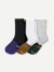 Running Half Calf Socks - grey indigo mix L [9903]