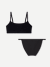 Womenâ€™s Super Soft Bralette + String Bikini Pack - Black L