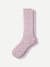  Women's Fuzzy Socks - Pink Sparkle L [9849]