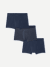 Men's Cotton Modal Blend Trunk 3-Pack - Black Stripe Mix L