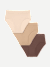 Women's Seamless High Rise Brief 3-Pack - Hickory Wheat Mix L