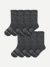 Merino Wool Blend Calf Sock 8-Pack - charcoal L