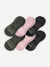 Women's Studio Gripper Ballet No Show Sock 6-Pack - Black Rose Mix L