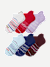Youth Holiday Ankle Sock 6-Pack - glacier red mix L [10263]