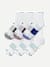 Men's Golf Quarter Sock 6-Pack - cocoa blue white mix L