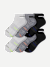 Women's Performance Compression Ankle Socks 6-Pack - black charcoal grey