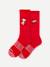 Paper Plane Snoopy Calf Socks - electric red L [9634]