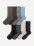 Men's Merino Wool Blend Calf Sock 8-Pack - Grey Olive Mix L