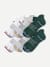 Men's Golf Ankle Sock 6-Pack - White Vivid Red Mix