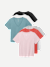 Women's Pima Cotton V-Neck T-Shirt 6-Pack - Red Fog Rose Mix L