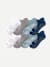 Men's Gripper Ankle Sock 8-Pack - Blue Grey Mix L