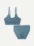 Women's Seamless Scoop Bralette + Brief - Grey Surf L