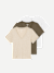 Women's Pima Cotton V-Neck T-Shirt 3-Pack - Oak Heather Mix L