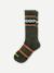 Holiday Calf Socks - Dark Olive Green / Chalk Blue L [8133]