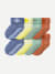 Baby Gripper Sock 8-Pack (6-12 Months) - blue jade mix L