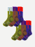 Merino Wool Blend Hiking Calf Sock 6-Pack - Lava Olive Mix L