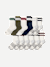 Men's Vintage Stripes Half Calf Sock 12-Pack - Desert Neutrals Mix L