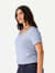 Women's Pima Cotton V-Neck T-Shirt - Skysail Blue WO1 [8738]