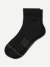 Merino Modern Rib Quarter Socks - black L [10118]