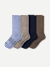 Men's Marl Calf Socks 4-Pack - birch blue mix L [10491]