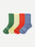 Youth Solids Calf Sock 4-pack - blue moss mix L [9939]