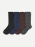Men's Dress Calf Sock 4-Pack - Navy Brown Mix