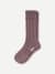 Merino Cashmere Blend Calf Socks - Mineral Purple L [8155]