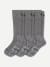 Men's Travel Compression Knee High Sock 3-Pack (15â€“20mmHg) - Grey Heather L