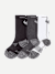 Men's Running Calf Sock 3-Pack - white-charcoal-black-bee - 49
