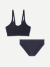 Women's Seamless Scoop Bralette + Bikini - Midnight Navy L