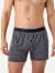 Men's Soft Flex Slim Boxer Short - MIDNIGHT NAVY / STARGAZE STRIPE MO1 [8968]