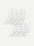 Women's Frilly Rib Half Calf Sock 8-Pack - White