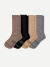 Merino Modern Rib Calf Socks - grey taupe mix L [10591]