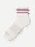 Women's Vintage Stripes Quarter Socks - dried rose L [9006]